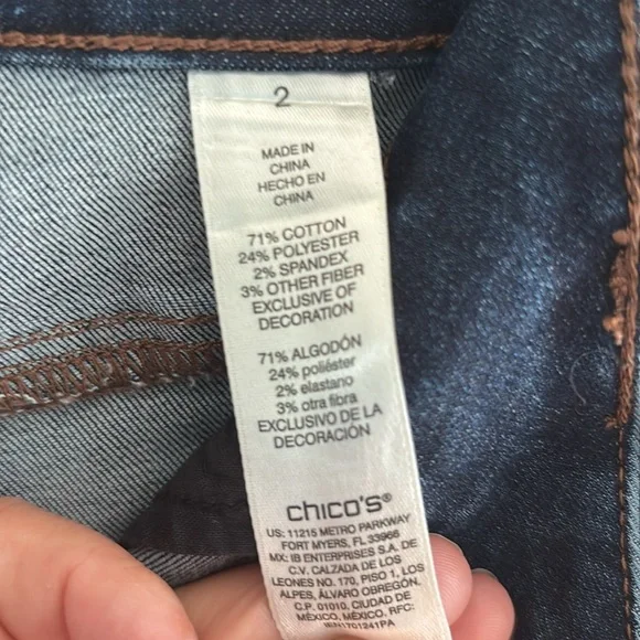 Chicos • embroidered and beaded fringe straight leg ankle jean - Picture 5 of 6